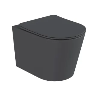Унитаз Good Door подвесной KVADRO DARK GREY (сиденье дюропласт с микролифтом)