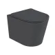 Унитаз Good Door подвесной KVADRO DARK GREY (сиденье дюропласт с микролифтом)