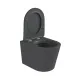 Унитаз Good Door подвесной KVADRO DARK GREY (сиденье дюропласт с микролифтом)
