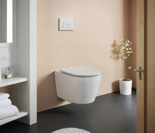 Унитаз Good Door подвесной ROUND NEW RIMLESS (сиденье дюропласт с микролифтом)