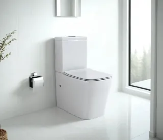Унитаз Good Door напольный с бачком  KVADRO RIMLESS (сиденье дюропласт с микролифтом, арматура HTD)