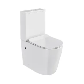 Унитаз Good Door напольный с бачком  ROUND RIMLESS (сиденье дюропласт с микролифтом, арматура HTD)
