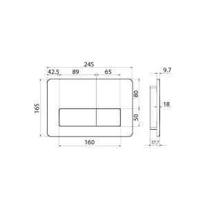 Клавиша смыва IDDIS Unifix белый глянцевый UNI10W0i77