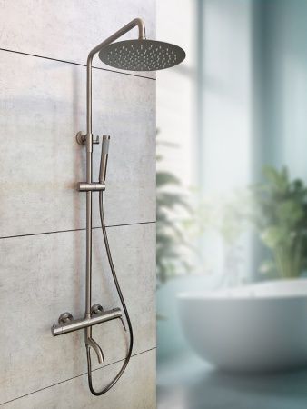 Душевая система AltroBagno Unione 030210 GrMt оружейная сталь