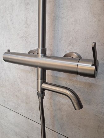 Душевая система AltroBagno Unione 030210 GrMt оружейная сталь