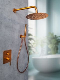 Душевая система AltroBagno Unione 040109 RaSp медь матовая Душевая система AltroBagno Unione 040109 RaSp медь матовая
