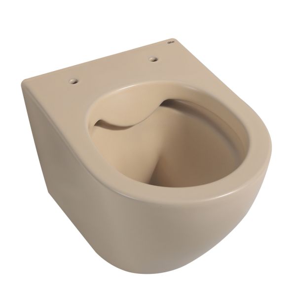 Подвесной унитаз ABBER Bequem AC1100MBB безободковый бежевый матовый