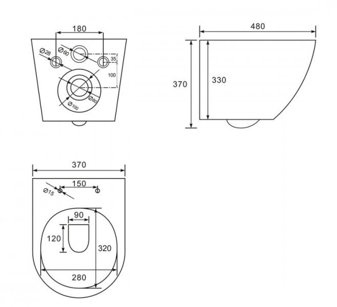 Подвесной унитаз ABBER Bequem AC1100MBB безободковый бежевый матовый