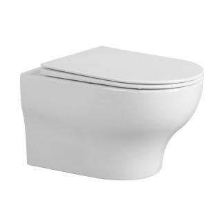 Унитаз подвесной ABBER Bequem AC1128 безободковый смыв торнадо белый