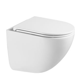 Унитаз подвесной ABBER Bequem AC1131TC безободковый смыв торнадо белый