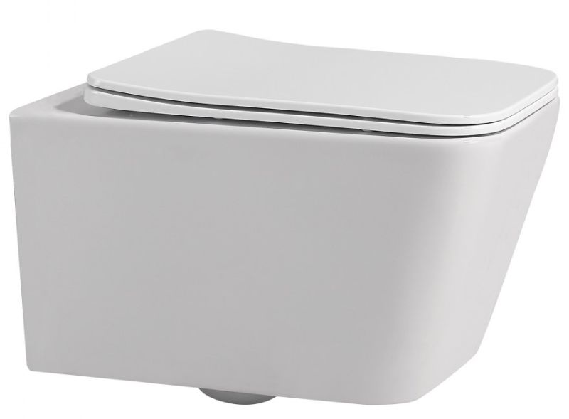 Подвесной унитаз ABBER Rechteck AC1201 безободковый белый