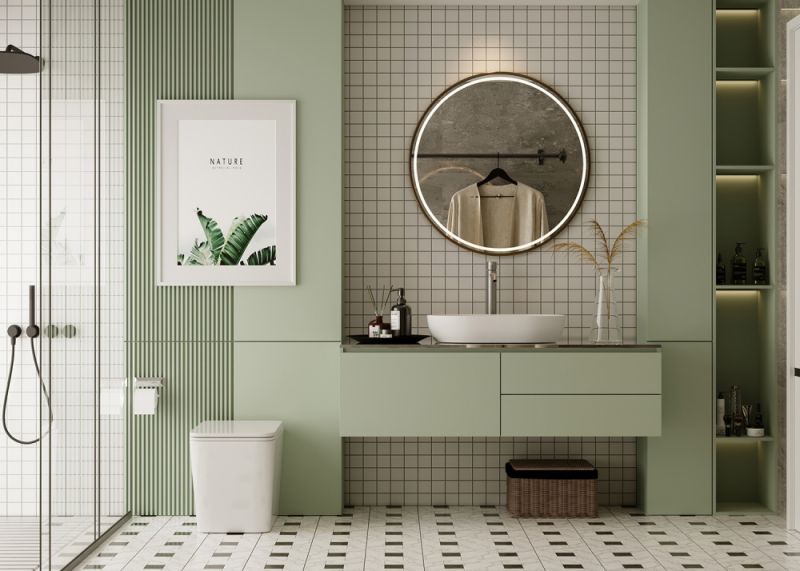 Приставной ABBER Rechteck AC1211 безободковый белый