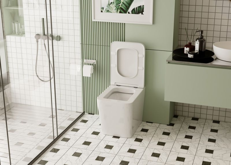 Приставной ABBER Rechteck AC1211 безободковый белый