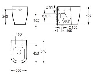 Унитаз Grossman Comfort GR-PR3013 приставной Унитаз Grossman Comfort GR-PR3013 приставной
