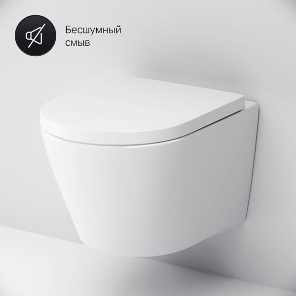 Унитаз подвесной AM.PM Sense C741701SC с сиденьем безободковый
