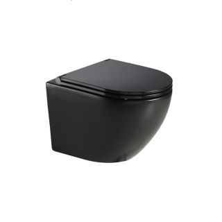 Унитаз подвесной Azario Grado AZ-0046-MB SP безободковый с сиденьем микролифт Унитаз подвесной Azario Grado AZ-0046-MB SP безободковый с сиденьем микролифт