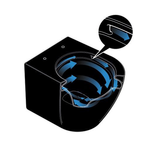 Унитаз подвесной Azario Grado AZ-0046-UQ1-MB безободковый с быстросъемным сиденьем микролифт черный