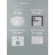 Комплект Ceramicanova подвесной унитаз Play CN3001 инсталляция CN161001 панель смыва CN16-002W белый