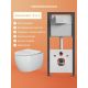 Комплект Ceramicanova подвесной унитаз Play CN3001 инсталляция CN161001 панель смыва CN16-002W белый