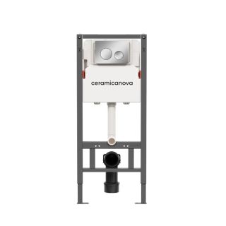 Комплект Ceramicanova подвесной унитаз Play CN3001 инсталляция CN161001 панель смыва CN16-001CH хром