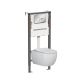Комплект Ceramicanova подвесной унитаз Play CN3001 инсталляция CN161001 панель смыва CN16-001CH хром