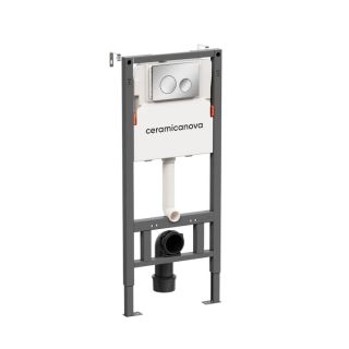 Комплект Ceramicanova подвесной унитаз Forma Rimless инсталляция Balance кнопка Circle хром
