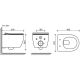 Комплект Ceramicanova подвесной унитаз Play Rimless+ инсталляция Balance кнопка Square чёрный матовый