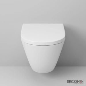 Подвесной унитаз Grossman GR-4411S безободковый белый