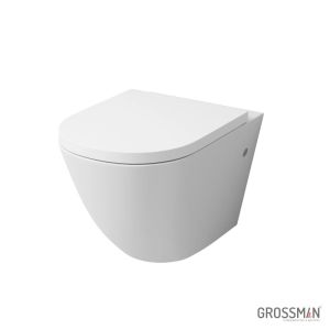 Подвесной унитаз Grossman GR-4411S безободковый белый