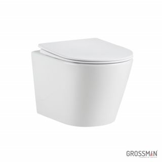 Унитаз подвесной Grossman GR-4477MSQ с микролифтом, белый матовый