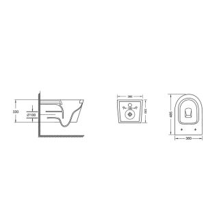 Унитаз подвесной Grossman GR-4477MSQ с микролифтом, белый матовый