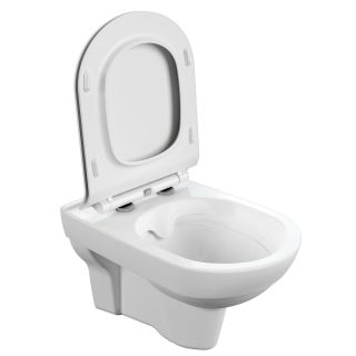 Унитаз подвесной Cersanit City Clean On DPL EO slim MZ-CITY-COn-S-DL безободковый белый Унитаз подвесной Cersanit City Clean On DPL EO slim MZ-CITY-COn-S-DL безободковый белый