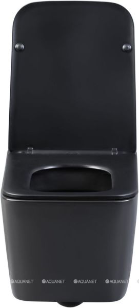 Унитаз подвесной Aquanet Rimless Tavr-W BL-103N-WHT black чёрный матовый