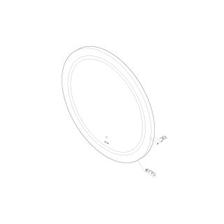 Зеркало Am.Pm X-Joy M85AMOX0801WG с LED-подсветкой ИК- сенсором 80 см