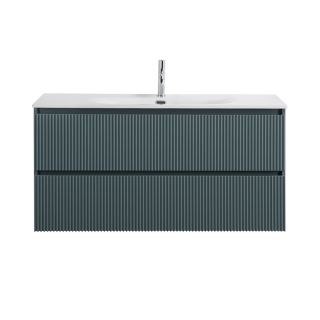 База под раковину BelBagno подвесная с фрезерованными ручками по всей длине фасада с двумя выкатн. ящ 1200x455x608, UNO-1200-2C-SO-AO Голубой Матовый