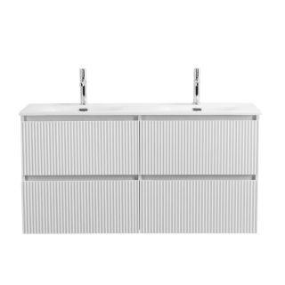 База под раковину BelBagno подвесная с фрезерованными ручками по всей длине фасада с четырьмя выкатн. ящ., Bianco Opaco, 1200x455x608, UNO-1200-4C-SO-BO белый матовый