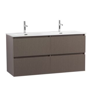 База под раковину BelBagno подвесная с фрезерованными ручками по всей длине фасада с четырьмя выкатн. ящ. 1200x455x608, UNO-1200-4C-SO-СO бежевый матовый