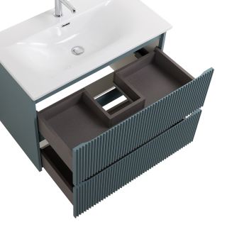 База под раковину BelBagno подвесная с фрезерованными ручками по всей длине фасада с двумя выкатн. ящ.,, 900x455x608, UNO-900-2C-SO-AO голубой матовый