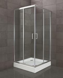 Душевой уголок квадратный, хром BelBagno UNO-195-A-2-100-C-Cr