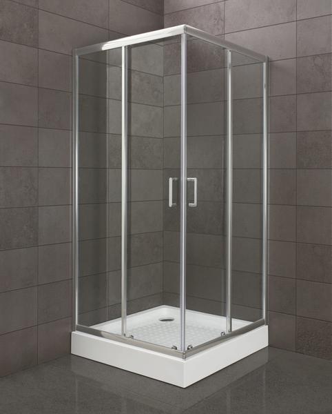 Душевой уголок квадратный, хром BelBagno UNO-195-A-2-100-C-Cr