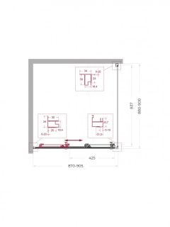 Душевой уголок BelBagno UNO-195-AF-31-90-C-NERO черный