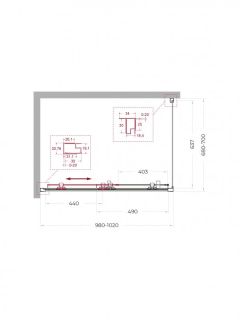 Душевой уголок BelBagno UNO-195-AH-1-100/70-C-Cr хром