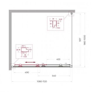 Душевой уголок Belbagno UNO-195-AH-1-110/100-C-NERO 110*100 черный