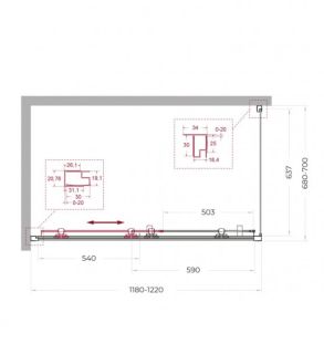Душевой уголок Belbagno UNO-195-AH-1-120/70-C-NERO 120*70 черный матовый