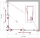 Душевой уголок BelBagno Uno-195 UNO-195-AH-2-120/100-CH-CR 120x100см хром