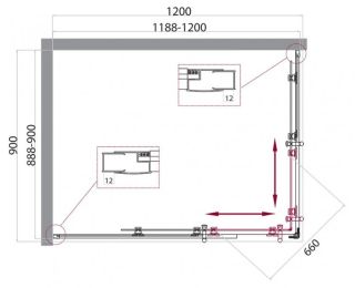 Душевой уголок прямоугольный, хром BelBagno UNO-195-AH-2-120/90-C-Cr Душевой уголок прямоугольный, хром BelBagno UNO-195-AH-2-120/90-C-Cr