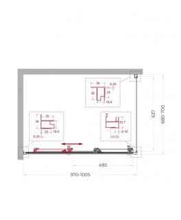 Душевой уголок BelBagno UNO-195-AHF-31-100/70-C-NERO 100*70 черный матовый