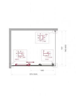 Душевой уголок BelBagno UNO-195-AHF-31-100/80-C-Cr 100*80 хром