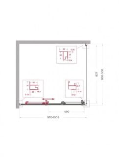 Душевой уголок BelBagno UNO-195-AHF-31-100/90-P-NERO 100*90 черный матовый