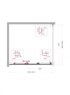 Душевой уголок BelBagno UNO-195-AHF-31-110/100-C-Cr 110*100 хром
